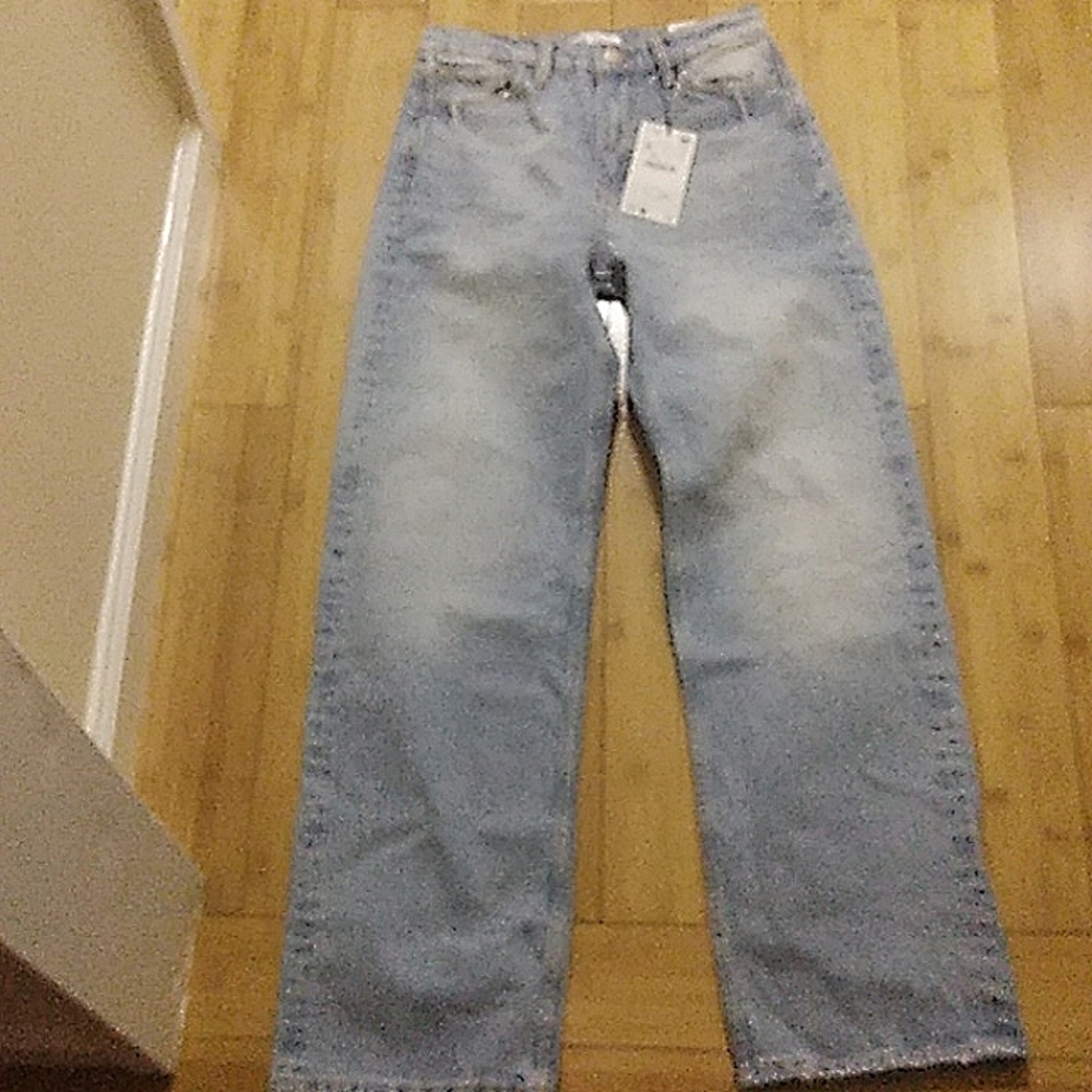 Zara high rise regular length jeans